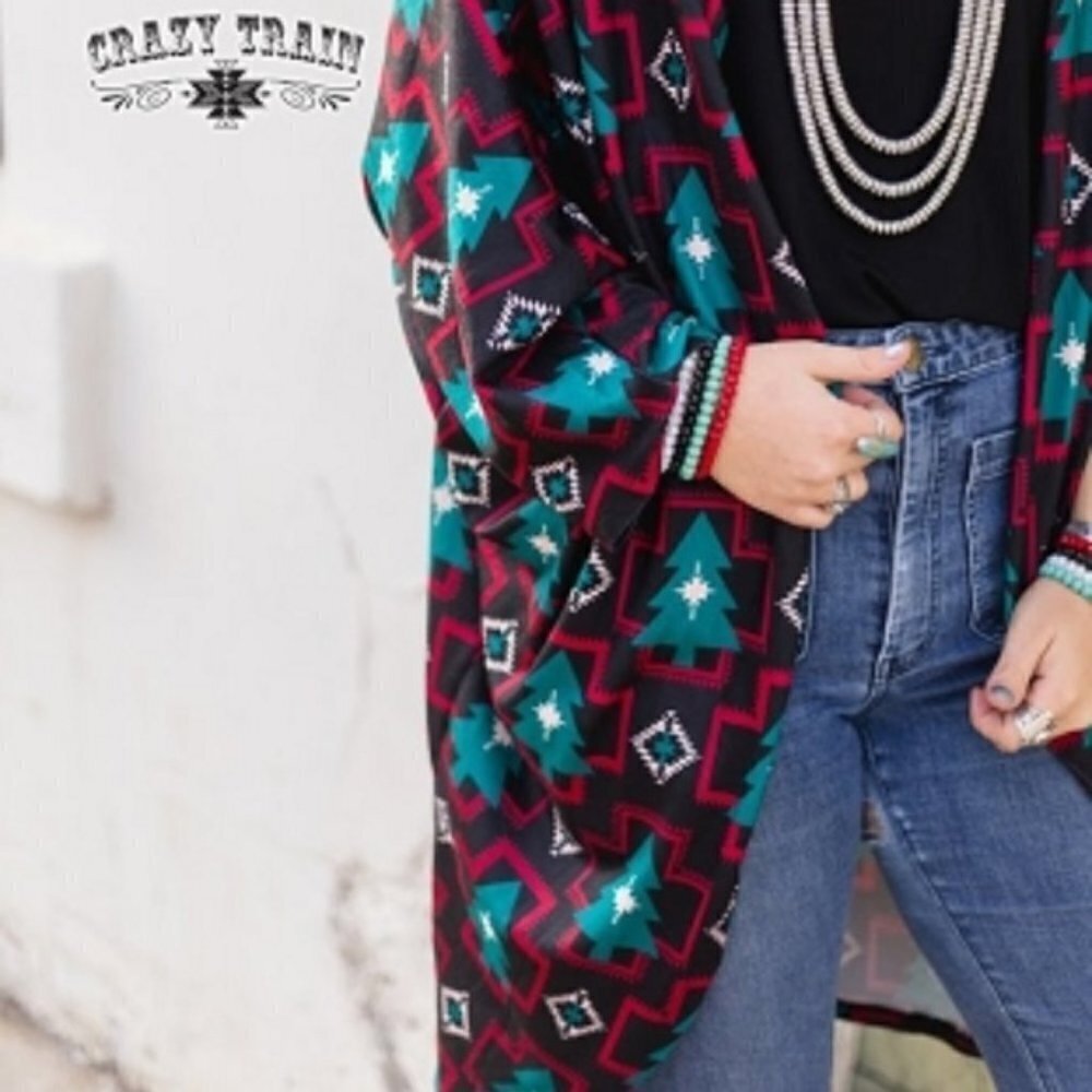 CRAZY TRAIN CHRISTMAS VACATION CARDIGAN - Picture 3 of 3